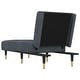 preview thumbnail 11 of 12, vidaXL Chaise Longue Black Velvet - 21.7" x 55.1" x 27.6"