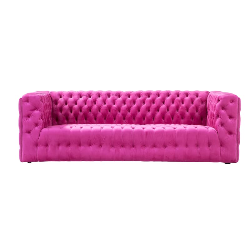 Pasargad Home Vicenza Velvet Tufted Sofa - L89.37"XD36.22"XH30"