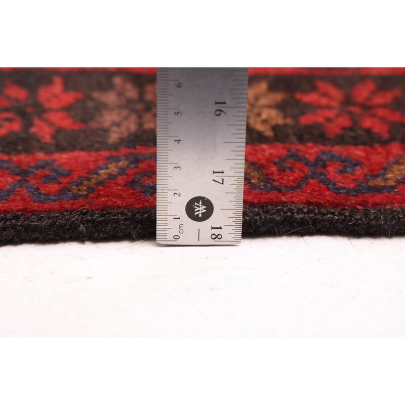 ECARPETGALLERY Hand-knotted Teimani Red Wool Rug - 3'5 x 6'8