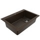 preview thumbnail 26 of 82, Karran Drop-In Quartz 33 in. 1-Hole Single Bowl Kitchen Sink Kit