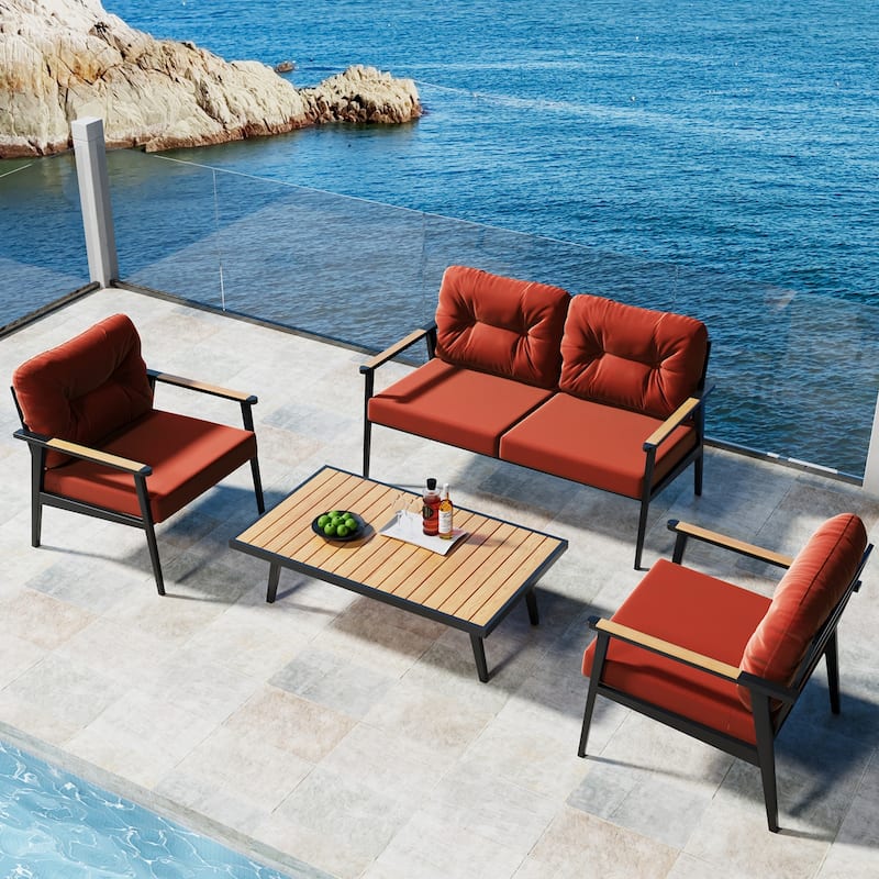 WINSOON 24x24 Inch Outdoor Deep Seat Cushion Set,Waterproof and Resistant
