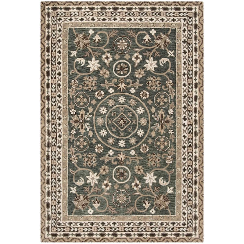 SAFAVIEH Handmade Bella Jakoba Modern Floral Wool Rug