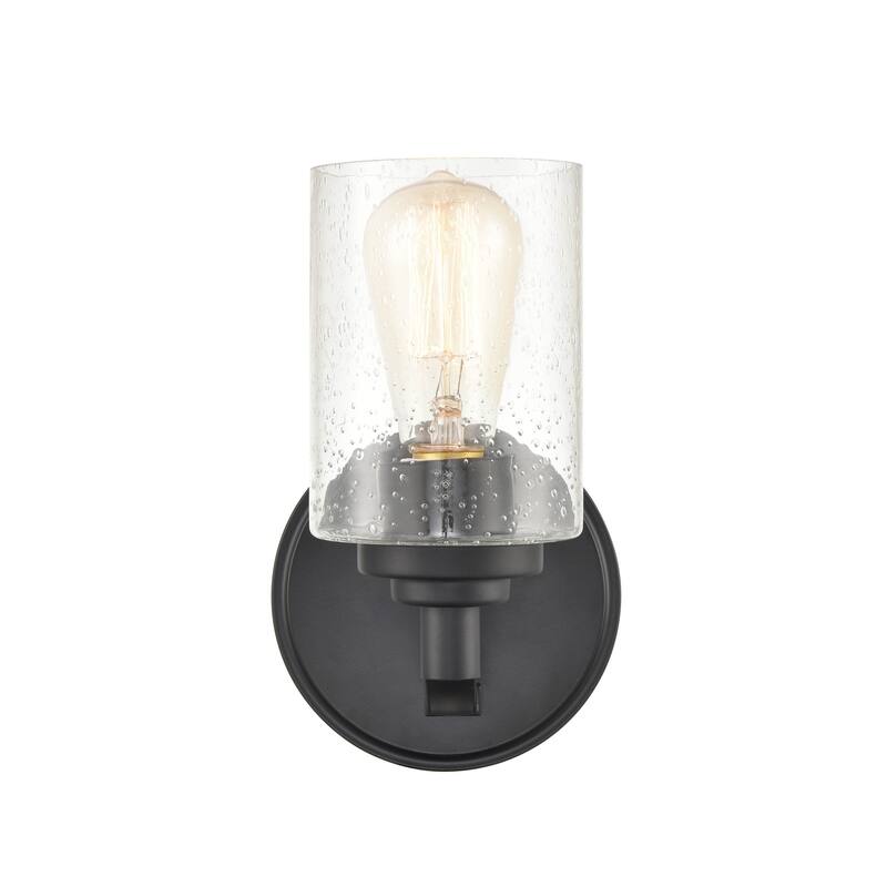 Millennium Lighting Metal 1 Light Wall Sconce- Clear Seeded Glass