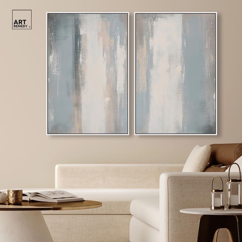 Neutral Ground Canvas Set of 2 by Art Remedy