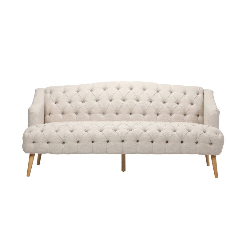 Velvet Loveseat, Upholstered Loveseats Small Space Sofa Couch with Wooden Legs, Compact Couches for Living Room Lounges