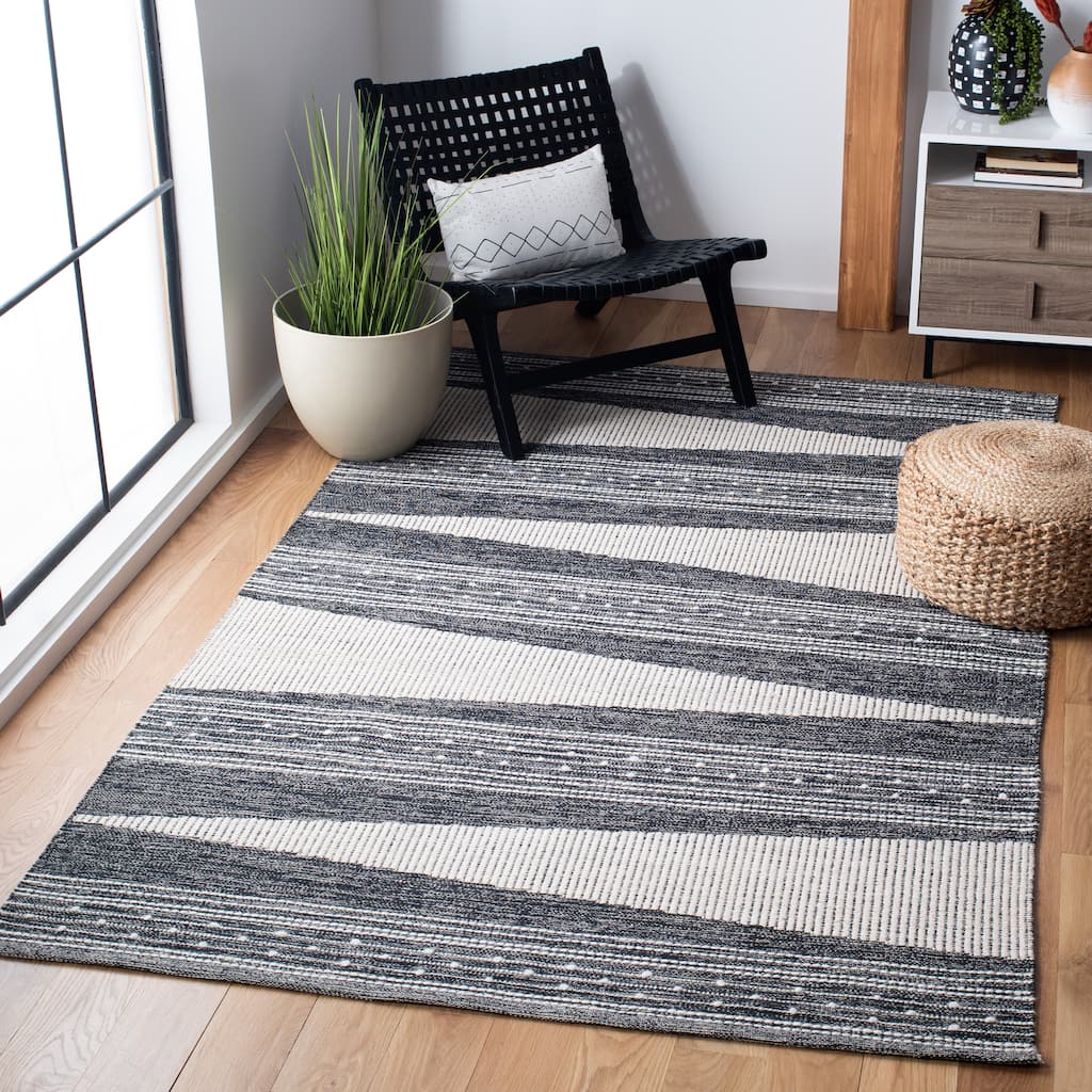 SAFAVIEH Handmade Striped Kilim Carina Modern Cotton Rug