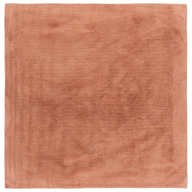 SAFAVIEH Handmade Easy Care Bedia Machine Washable Cotton Rug - 6' Square - Rust