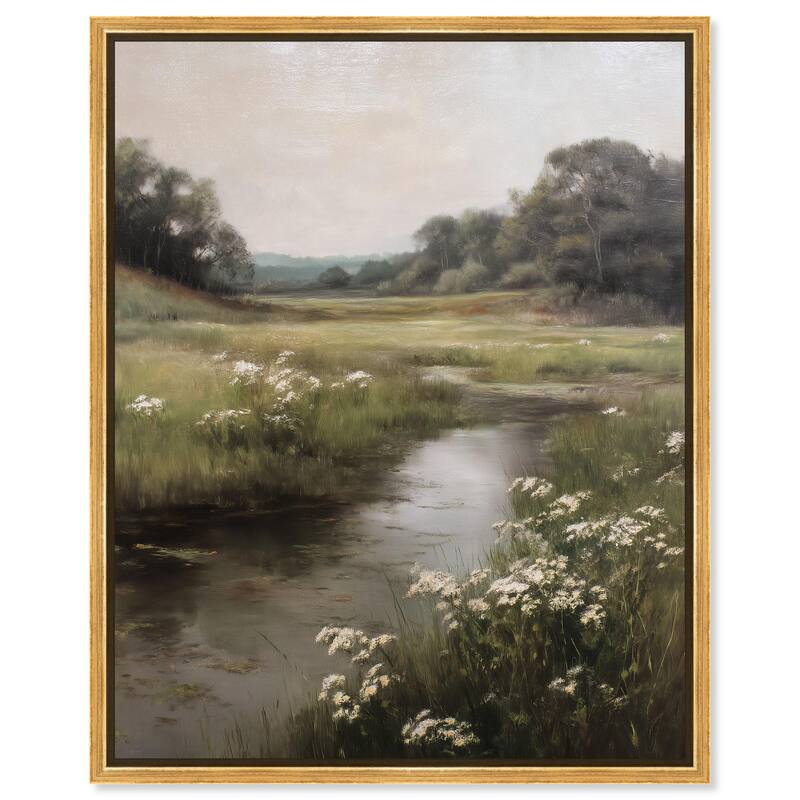 Quiet Waters Canvas by Art Remedy - Gold - 16" x 20"