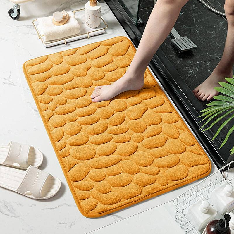 Memory Foam Bath Mat Pebble Design 32x20