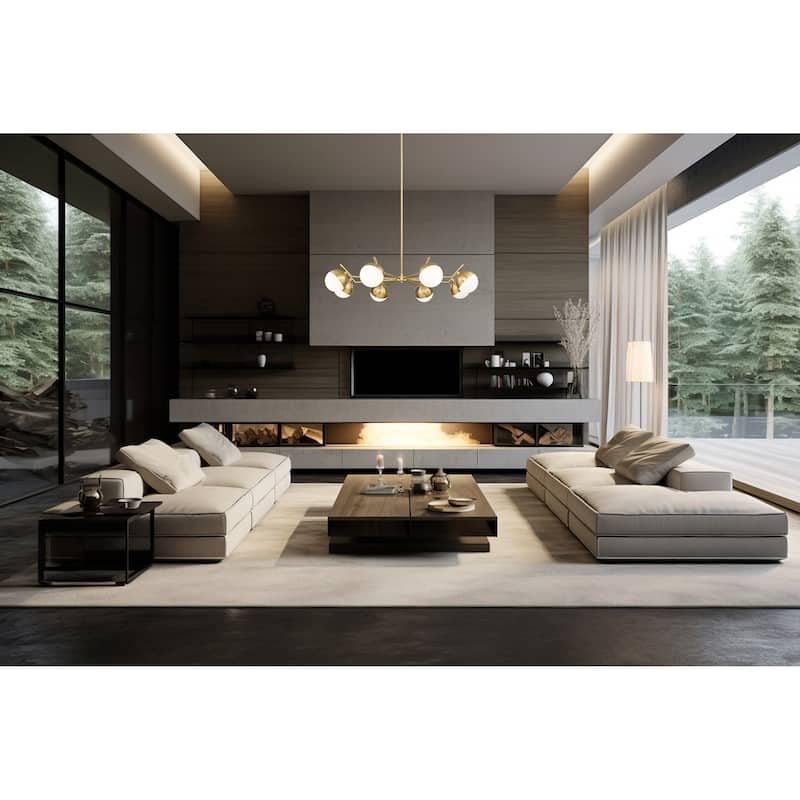 Z-Lite 7517-8 Realm Sphere 8 Light 44" Wide Chandelier