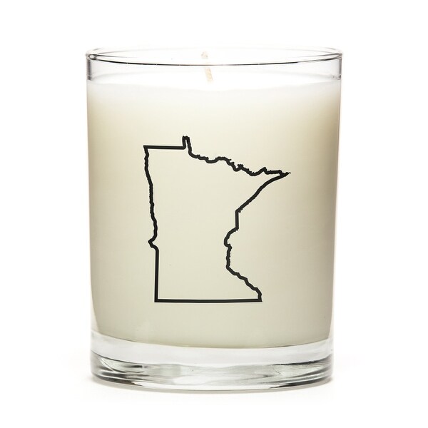 Custom Candles with the Map Outline Minnesota, Vanilla