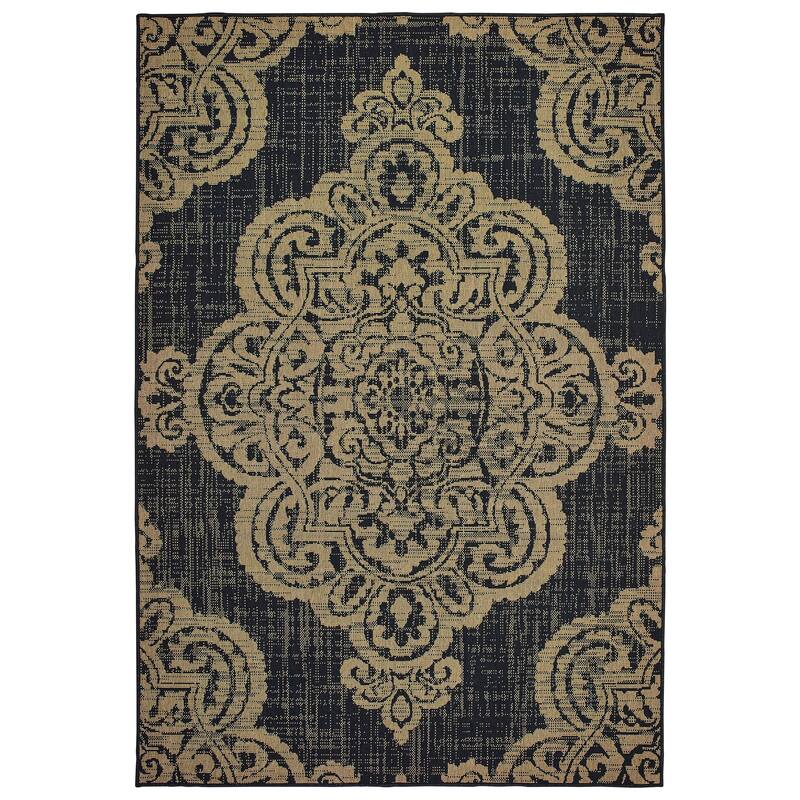 Style Haven Marianna Center Medallion Loop Pile Indoor Outdoor Rug