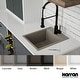preview thumbnail 6 of 15, Karran QT-825 Drop-in 15-3/4" Single Bowl Quartz Composite Kitchen Sink