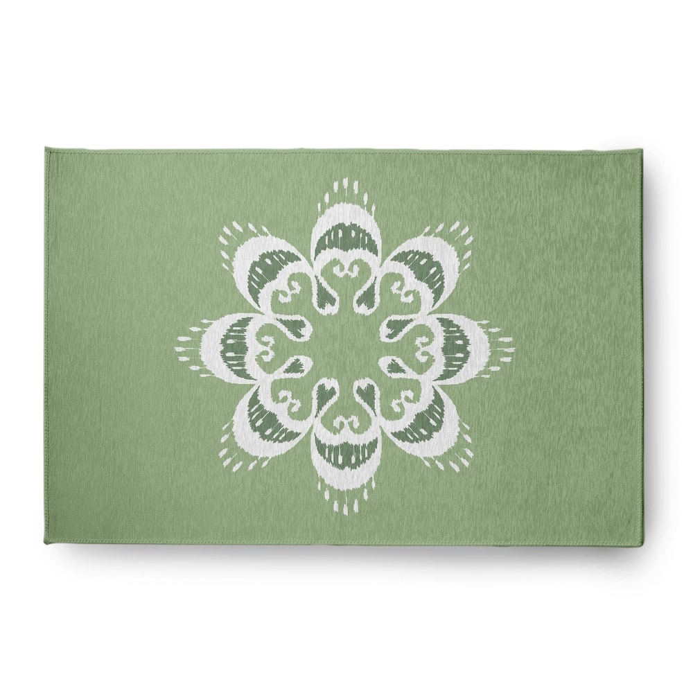 Ikat Mandala Chenille Rug