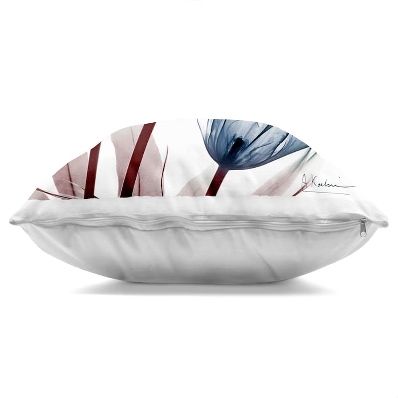 Stupell Contemporary Blue Tulip Trio Decorative Printed Throw Pillow Design by Albert Koetsier