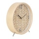 preview thumbnail 3 of 18, Light Brown Wood Woven Clock Chevron Patterned or White Frame with Silver Legs