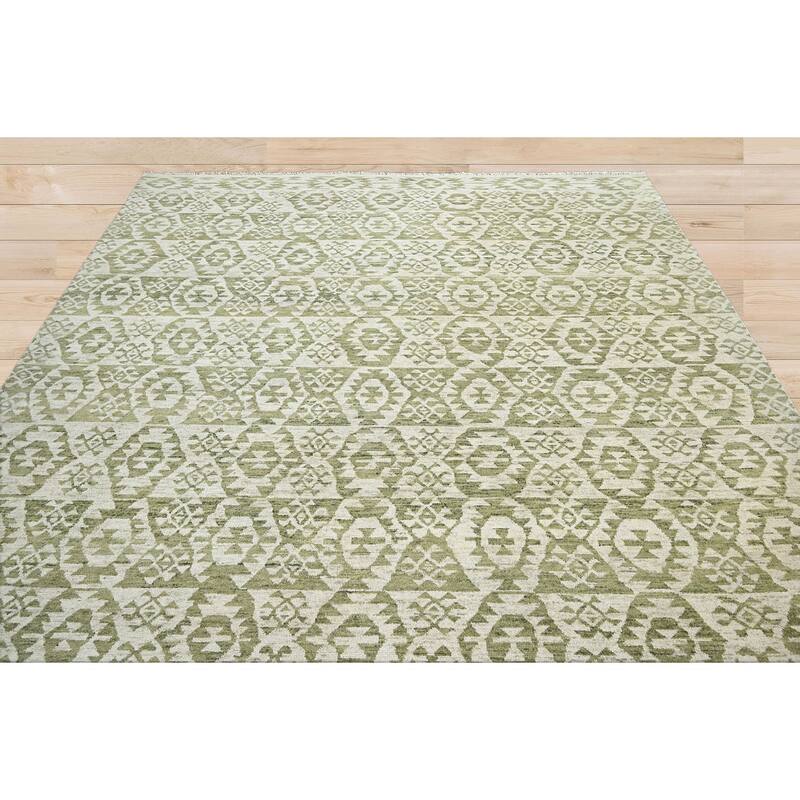 Hand Knotted Oushak 100% Wool Southwestern Oriental Area Rug Beige - 9' 9'' x 13' 8''
