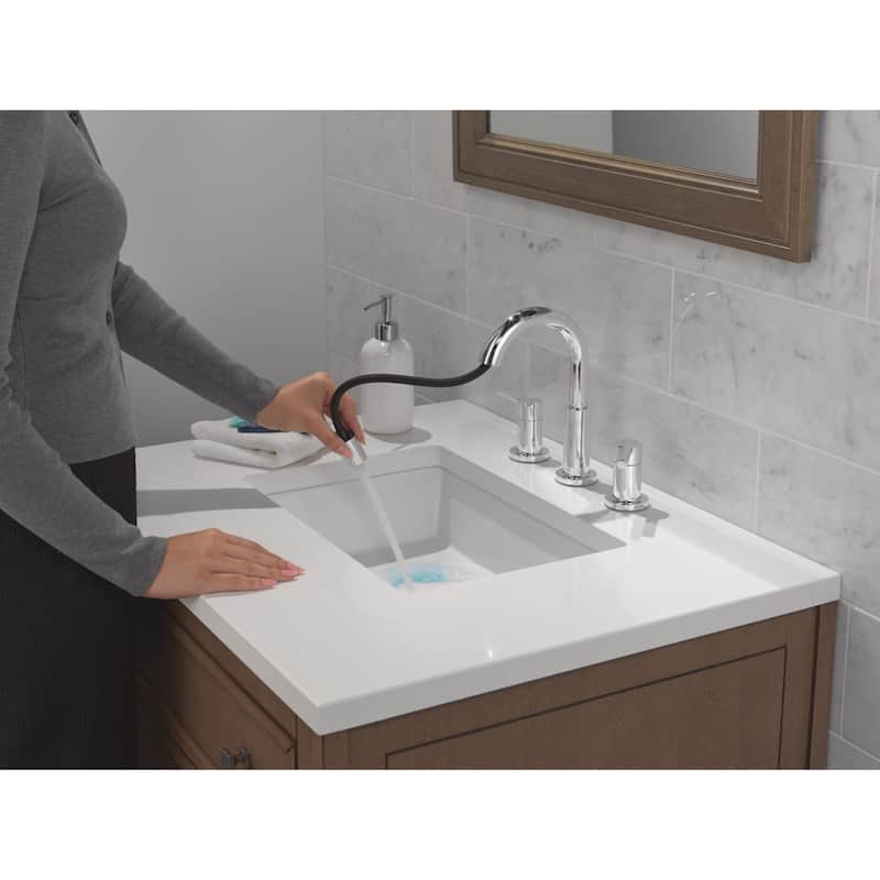 Delta 35749LF-PD Nicoli 1.2 GPM Widespread Bathroom Faucet with Pull
