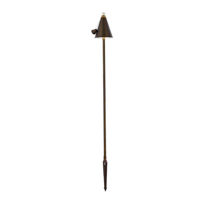 Juniper Torch Path Light D8 H61 in Antique Cast Brass Finish
