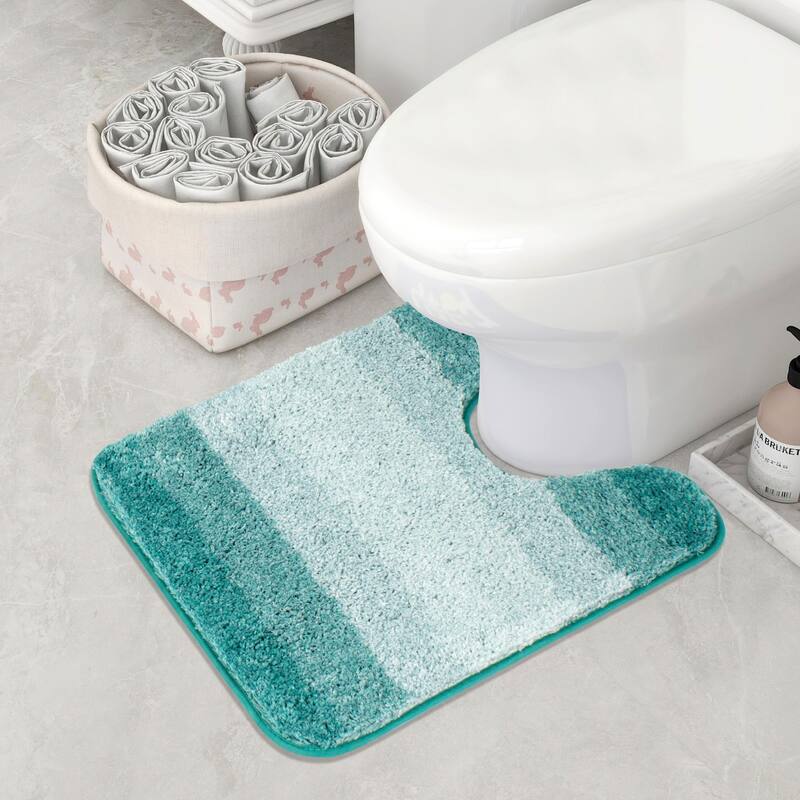 WaLensee 3Pieces Anti-Slip Bath Rug Set, Non-Slip Bathroom Rugs Contour Mat