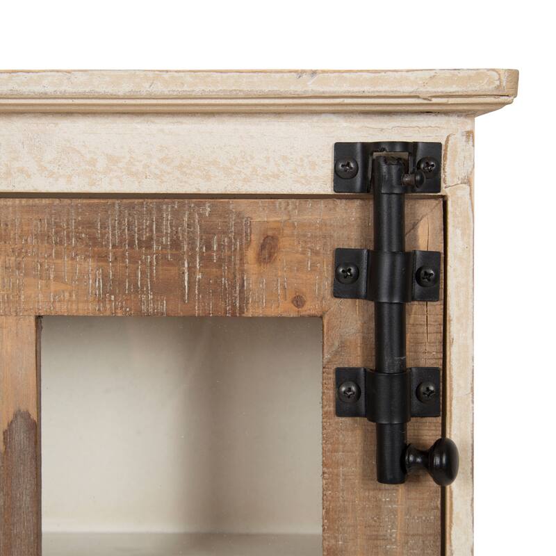 Kate and Laurel Hutchins Decorative Wood Wall Cabinet