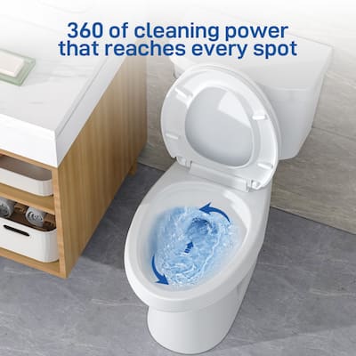 21"Toilet, Two-Piece Toilet with Universal Height ADA Cotton