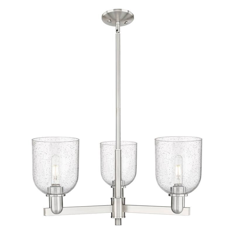 Innovations Lighting Endless Possibilities Arcadia - Bella - 3 Light 27" Stem Hung Chandelier - Satin Nickel/Seedy