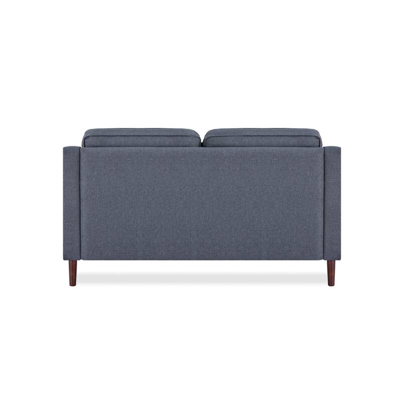 Artdeco Home - Sedona Modern Loveseat Sofa, Faux Linen / Vegan Leather Couch