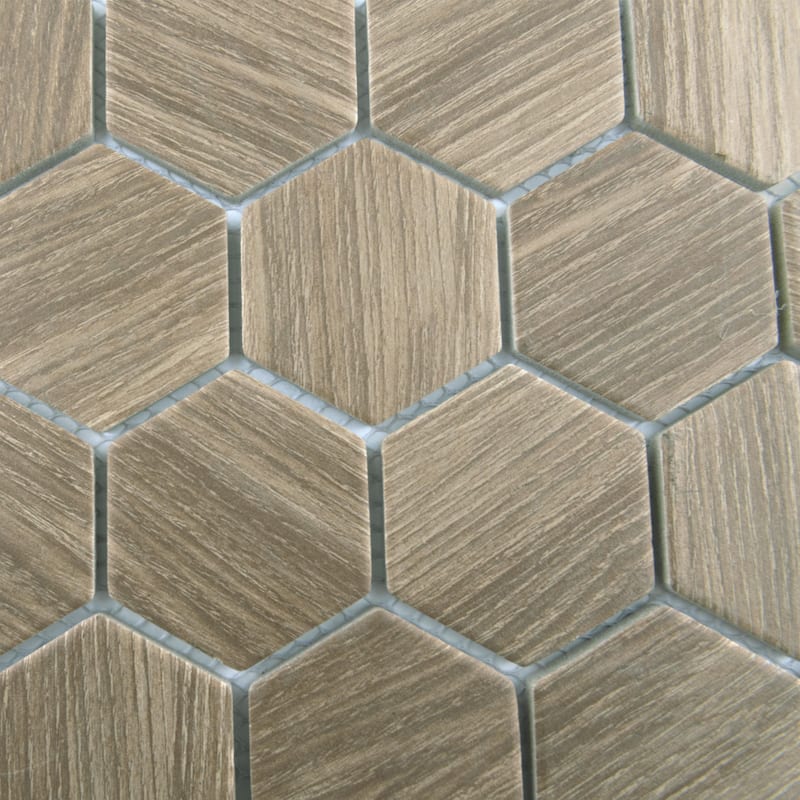 Merola Tile Llama 2" Hex Matte Noce 11-1/8" x 12-5/8" Porcelain Floor and Wall Tile - Case (10 Tiles)
