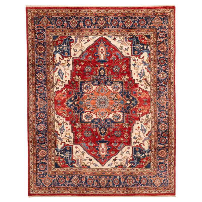 ECARPETGALLERY Hand-knotted Aryana Red Wool Rug - 8'3 x 10'0