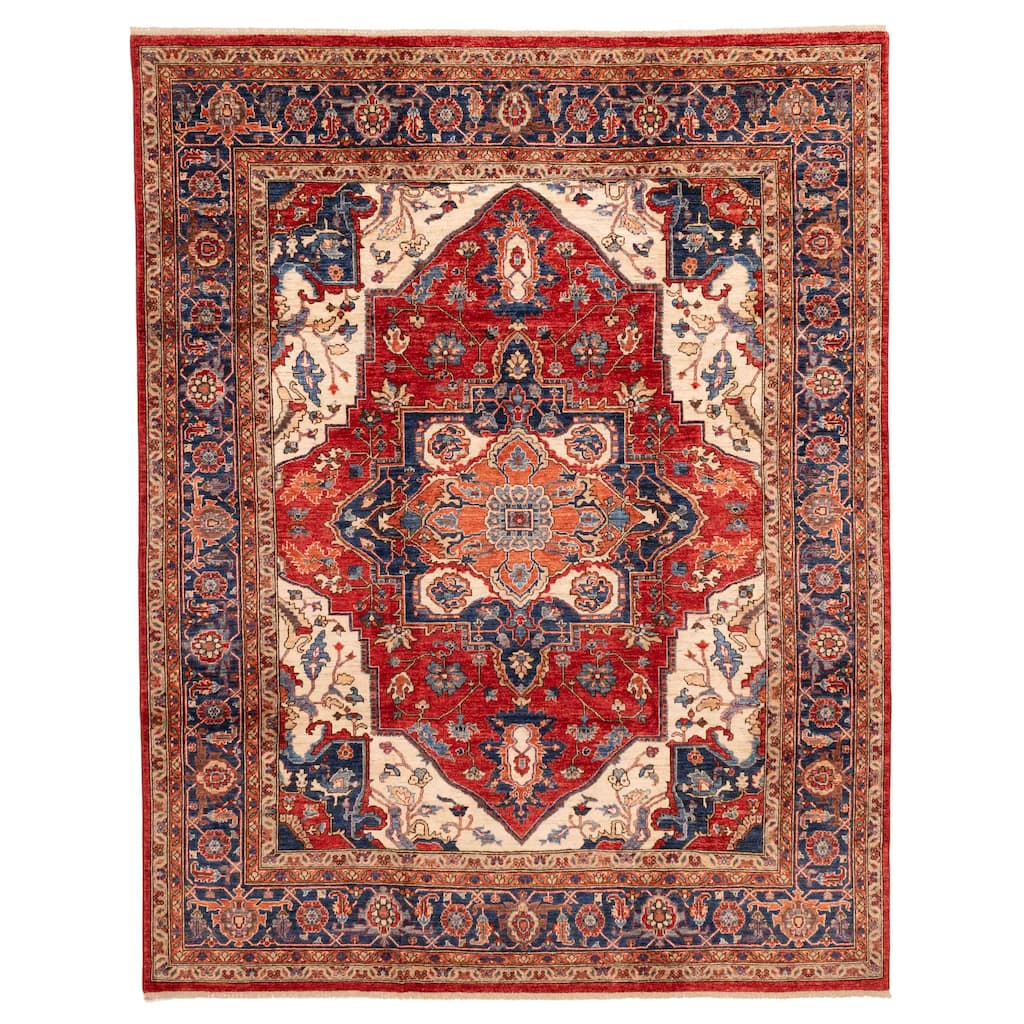 ECARPETGALLERY Hand-knotted Aryana Red Wool Rug - 8'3 x 10'0