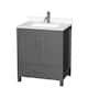 Option Dark Gray / White Quartz Top / Brushed Chrome