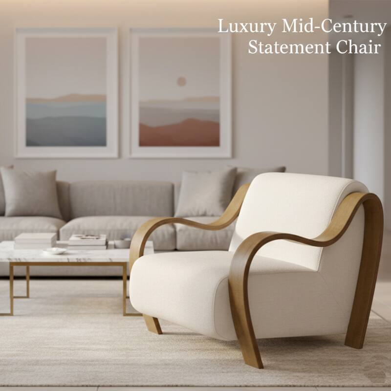 Aria Home Curva Luxe Accent Chair Stylish and comfortable Modern Seating
