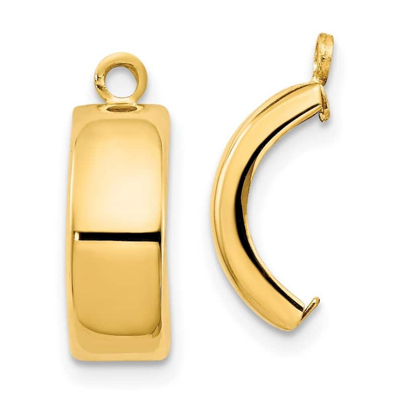 Curata 14k Yellow Gold Polished Earrings Jackets (5mmx12mm)