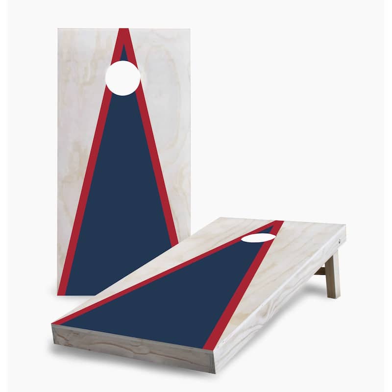Premium Triangle Cornhole Game (Choose Wraps or Boards) - 2x4 Boards (24" x 48") - Include Hole Lights