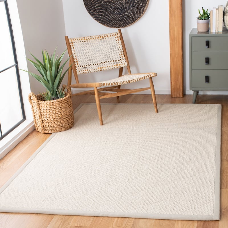 SAFAVIEH Handmade Flatweave Natural Fiber Ernesta Wool/ Jute Rug - 8' x 10' - Ivory - Rectangle