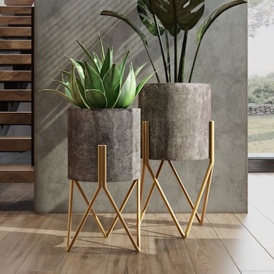 Jarvis Mid Century Modern Planters (Set of 2)