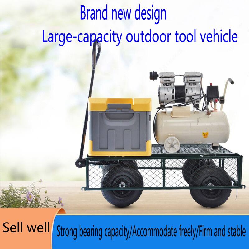 Multifunctional Garden Cart with Removable Side Panels, 550LBS Capacity