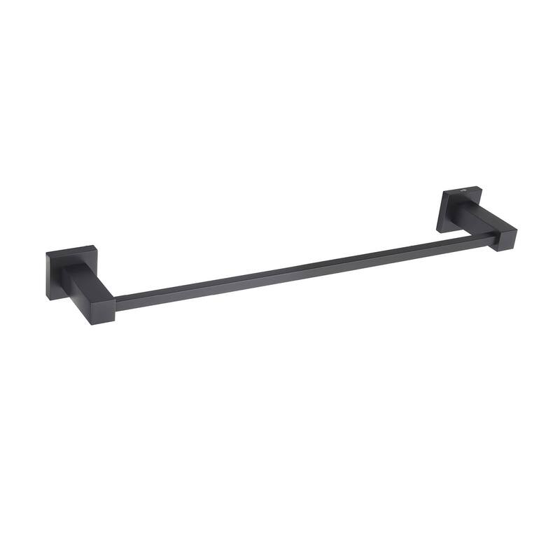 Cube Bathroom 20 inch Towel Bar - N/A - Matte Black
