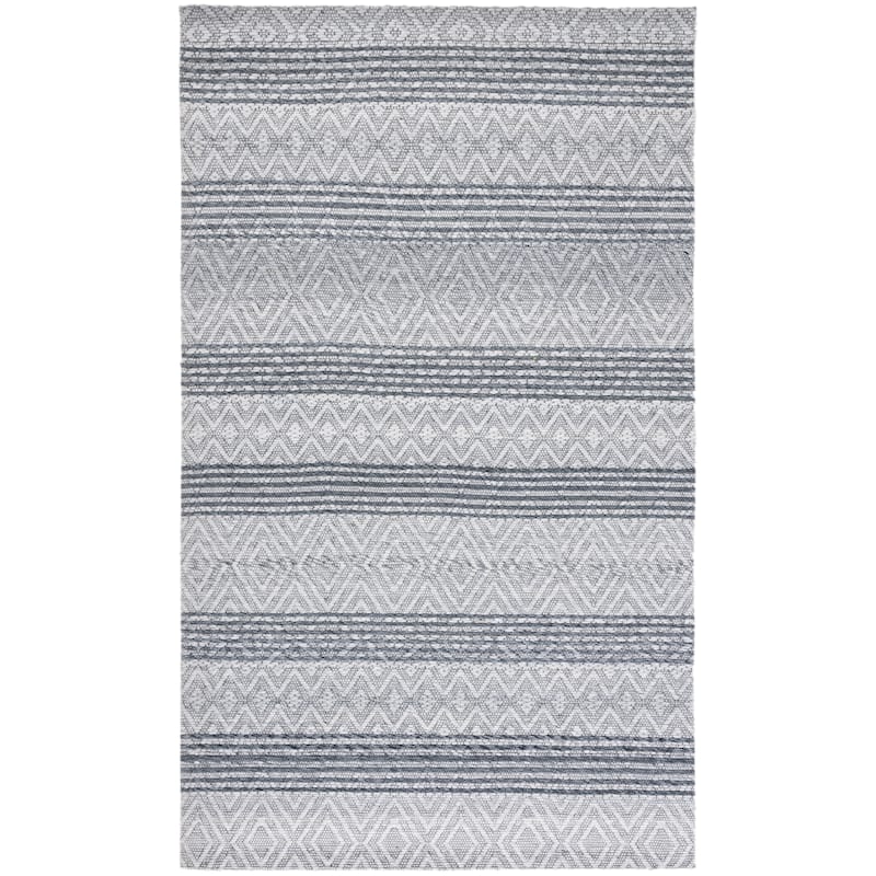 SAFAVIEH Handmade Marbella Hanadi Wool Rug - 3' x 5' - Ivory/Grey
