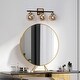 preview thumbnail 8 of 16, Modern Black Gold 2/3/4-Light Bathroom Mercury Glass Vanity Lights Wall Sconces