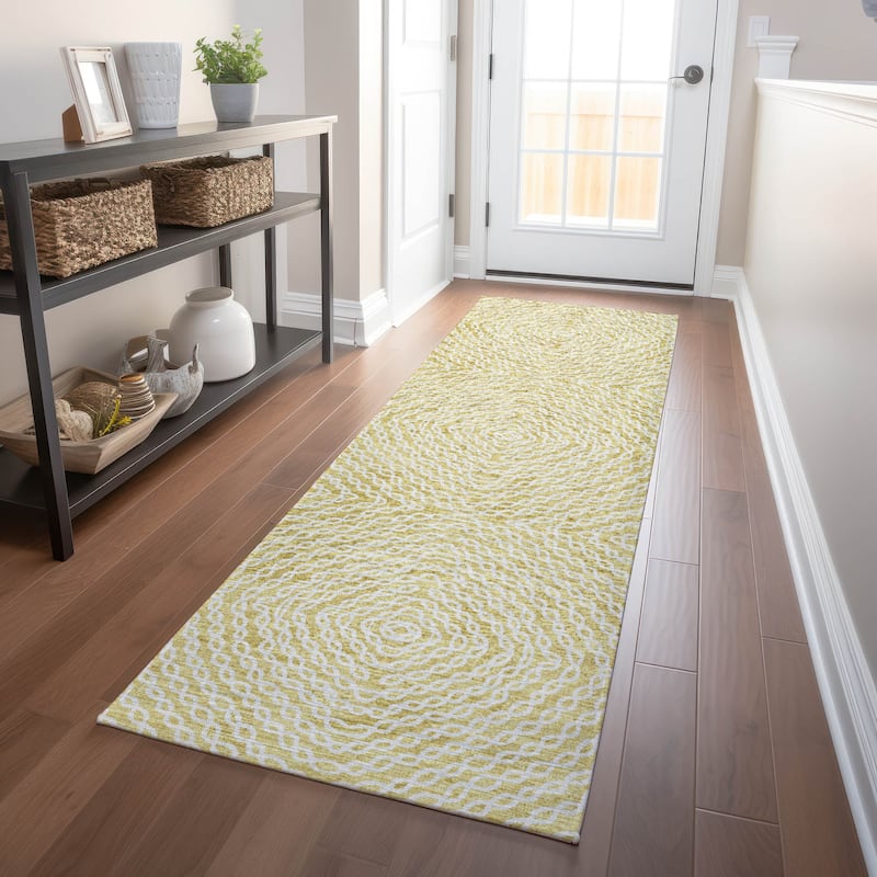 Premium Washable Super Soft Modern Mirage Mayfield Rug - Gilded - 2' 3" x 7' 6" - Runner