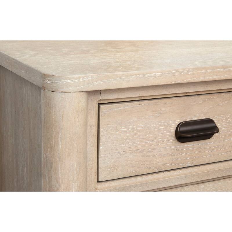 Salt Life Home Sunset Cove Sanibel Brown Drawer Dresser with Landscape Mirror