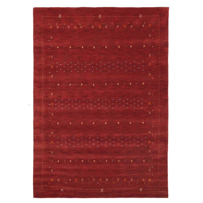 ECARPETGALLERY Hand Loomed Kashkuli Gabbeh Red Wool Rug - 8'1 x 11'4