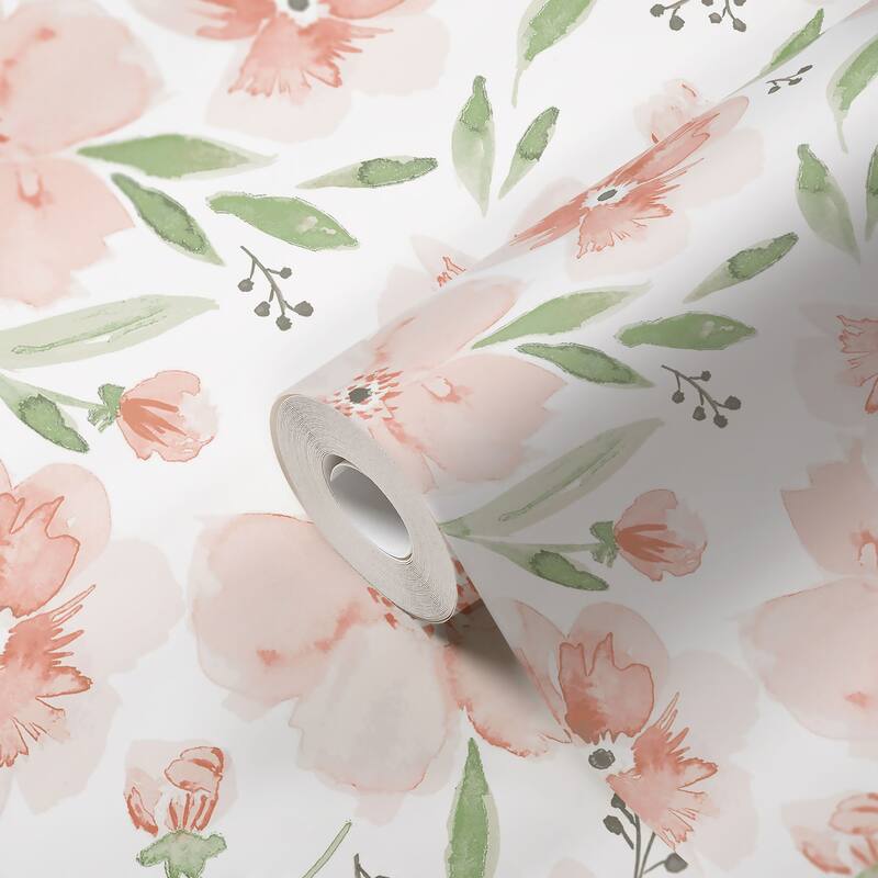 Crane Baby Nursery Wallpaper - Pink