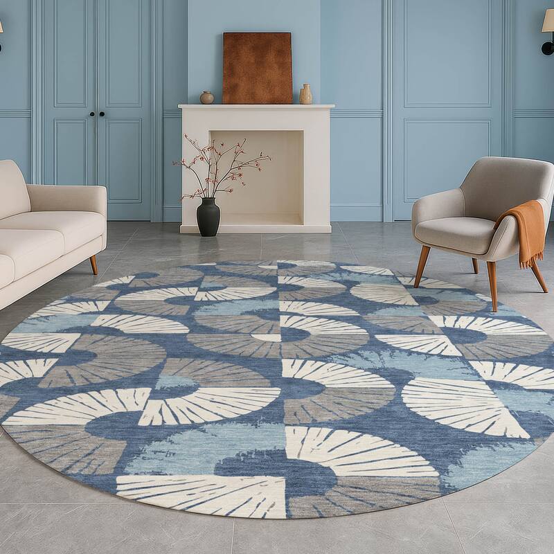 Machine Washable Indoor/ Outdoor Modern Jay Chantille Rug