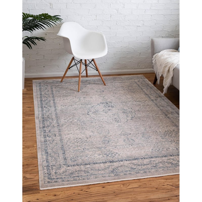 Traditional Falmouth Collection Area Rug - Gray - 4'x6'