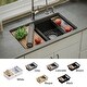 preview thumbnail 22 of 54, Karran QUWS-880 Undermount 32-1/2 in. Double Equal 50/50 Bowl Workstation Kitchen Sink