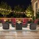 Option Brown Wicker / Red Cusion