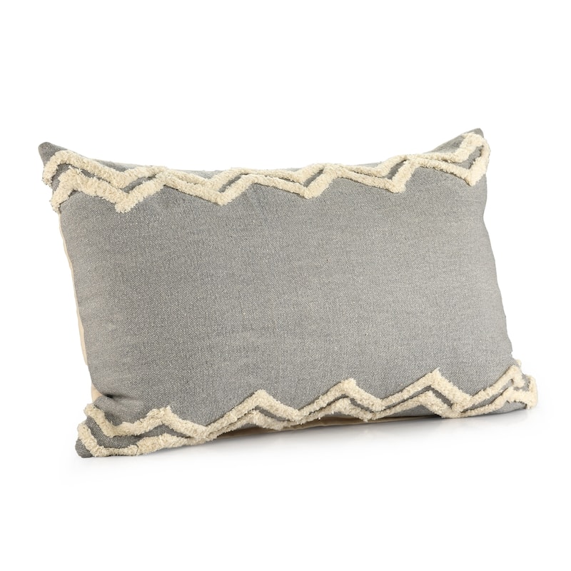 Sevita Soft Chevron Bordered Lumbar Throw Pillow